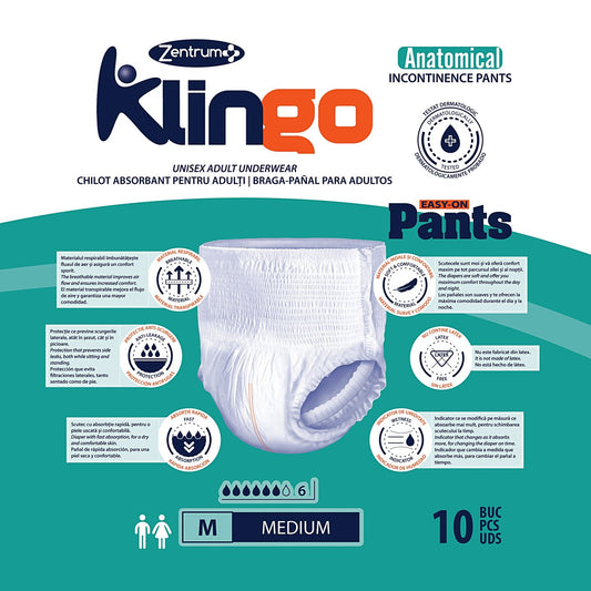 Bragapañales Klingo Talla M (36-44) | Cintura 70-90 cm – pack ahorro 80 uds