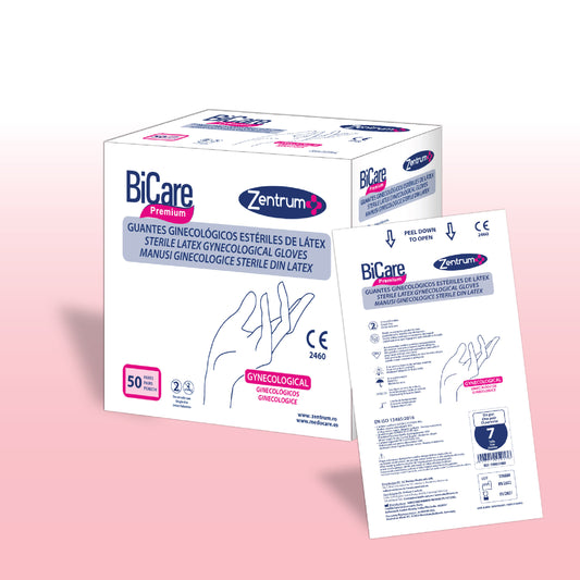 Guantes quirúrgicos de látex para ginecología – Caja 50 pares