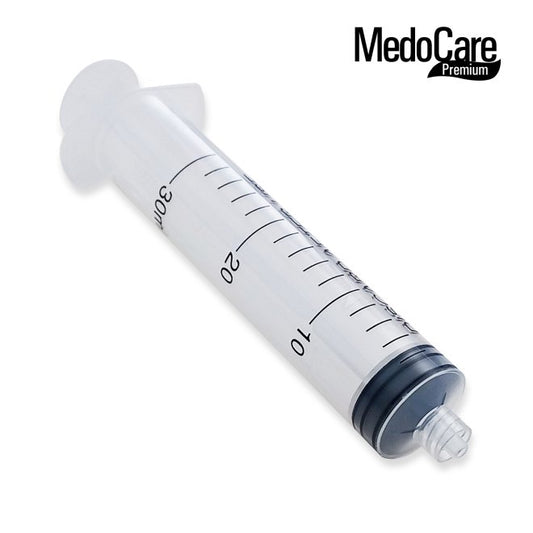 Jeringa desechable de 30 ml con aguja 18G, Luer Lock