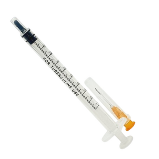 Jeringas tuberculina 1ml con aguja 25G - caja 100 unidades