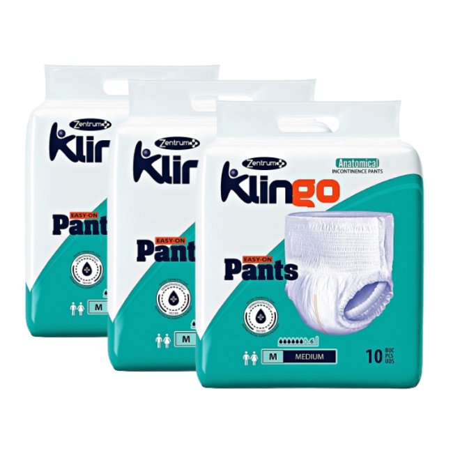 Bragapañales talla M (36 a 44) Klingo – Pack 30 uds