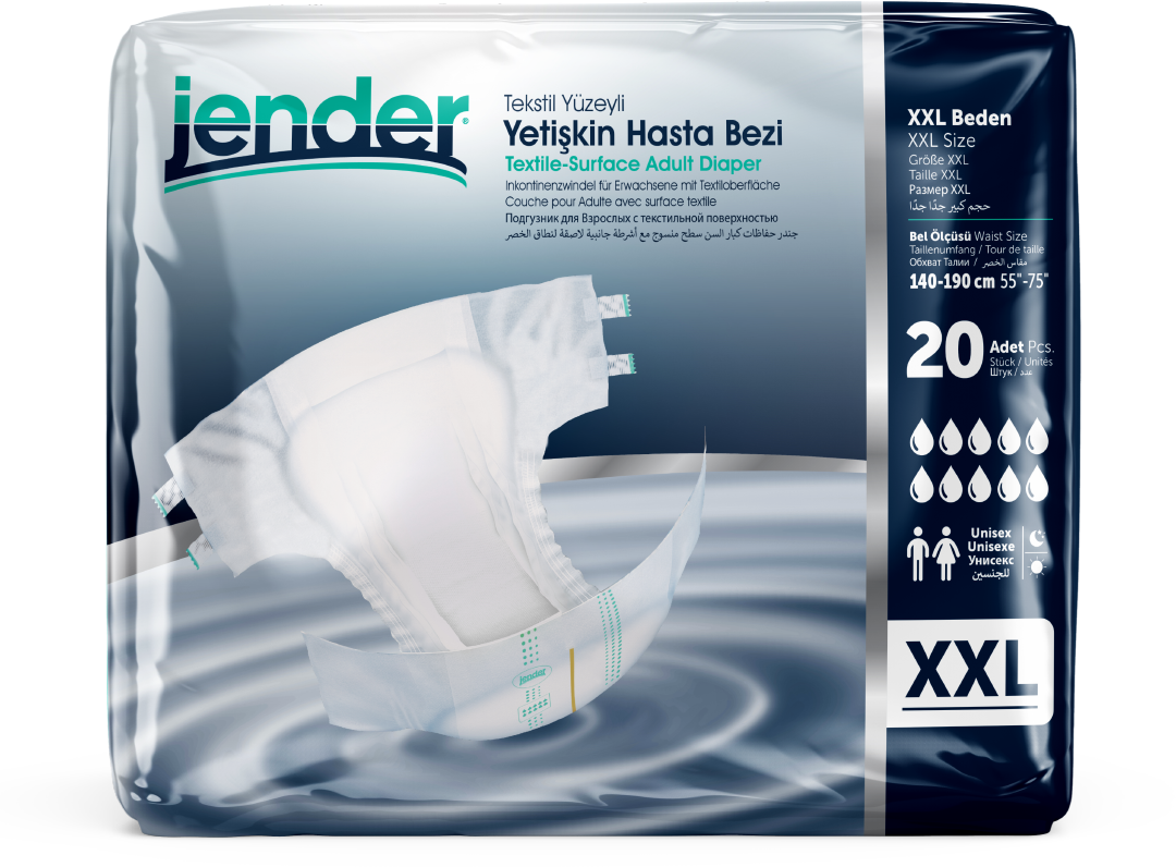 Pañales para adultos Jender XXL, paquete de 20 uds
