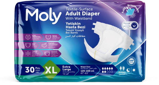 Pañales para adultos Moly XL, 30 unidades