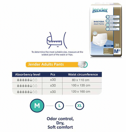 Pañales tipo bragas Jender Talla XL – 90 Unidades (3x30)