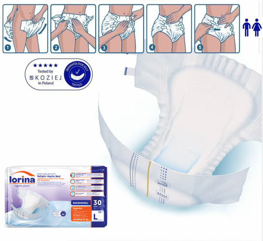 Pañales para adultos Lorina, talla M, 120 unidades (4 x 30)