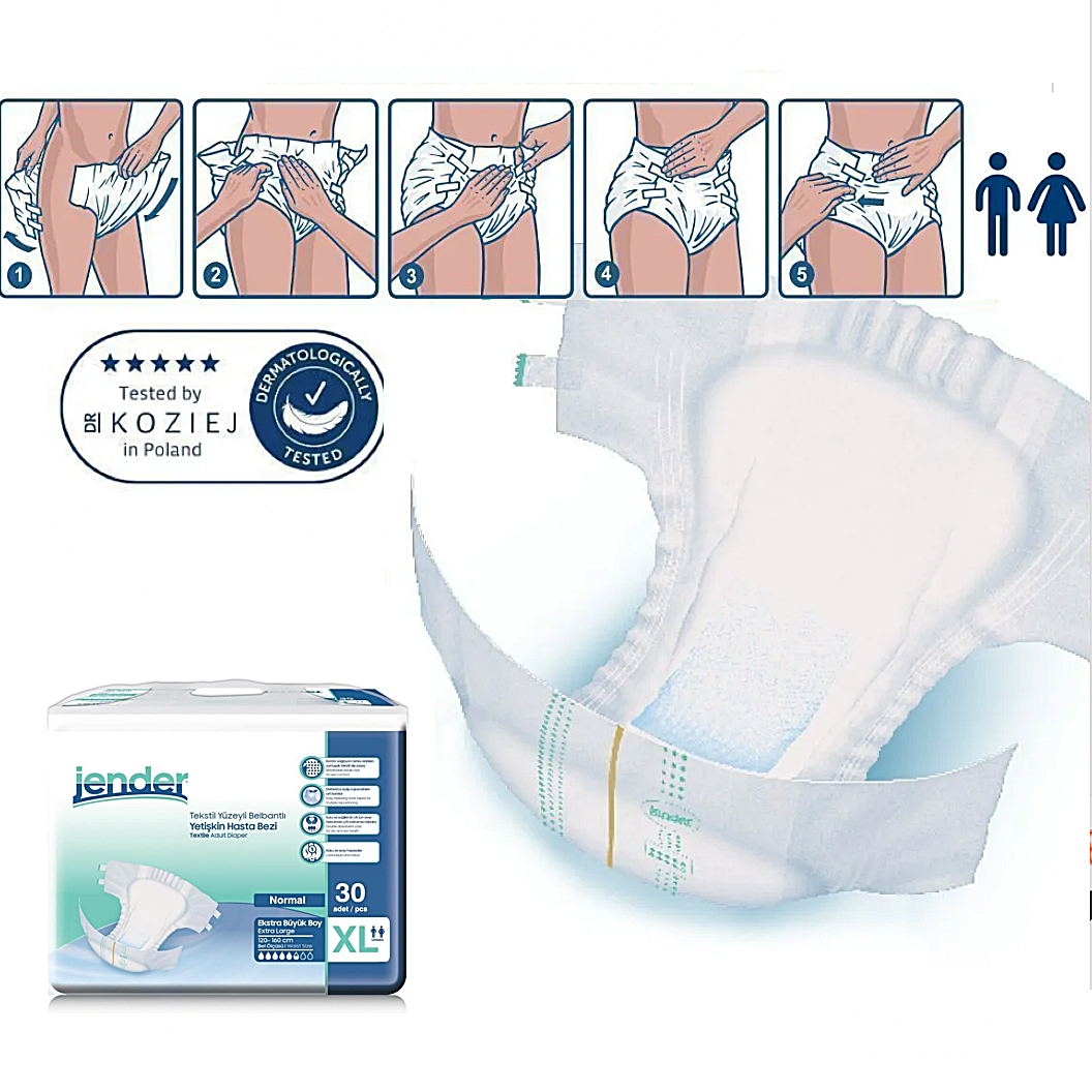 Pañales para Adultos Jender Talla L, 90 Unidades (3x30)