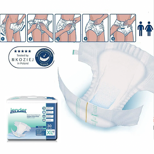 Pañales para Adultos Jender Talla L, 120 Unidades (4x30) – Alta Absorción y Confort