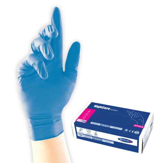 Guantes de nitrilo de examen, caja 100 uds