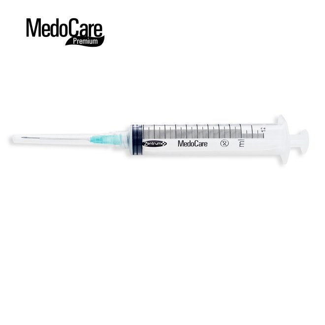 Jeringa desechable 12 ml con aguja 21G estéril, caja 100 uds