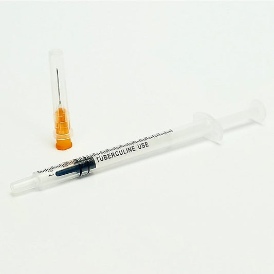 Jeringa tuberculina 1 ml, 3 piezas, con aguja 25G