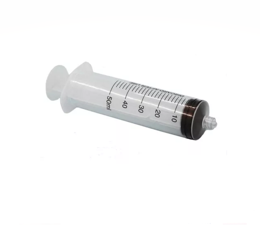 Jeringas tres cuerpos, 50 ml Luer Lock sin aguja, caja de 25 unidades