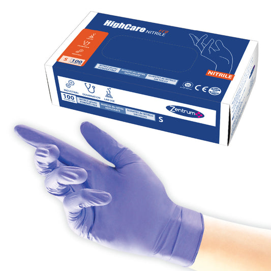 Guantes de nitrilo ECO sin polvo, caja 100 uds