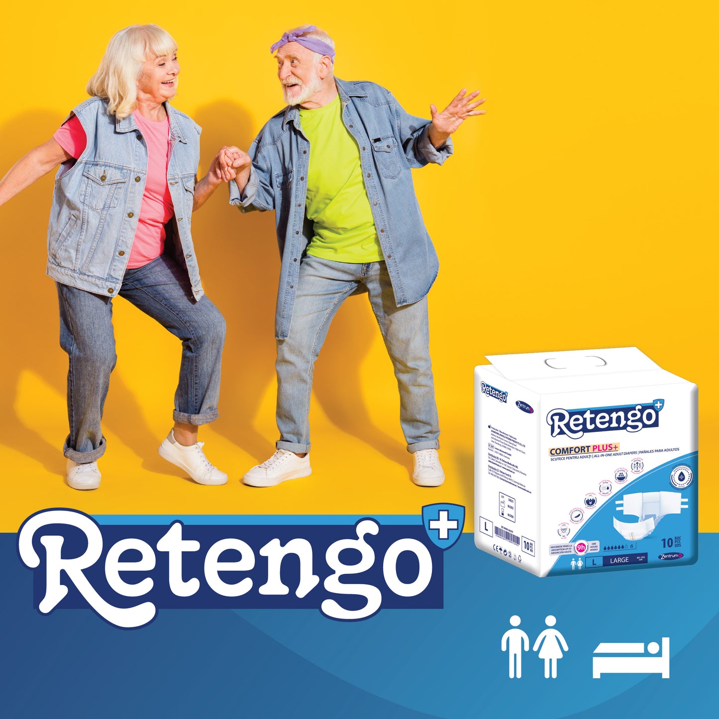 Pañales para Adultos RETENGO Talla L – Paquete de 10 Unidades