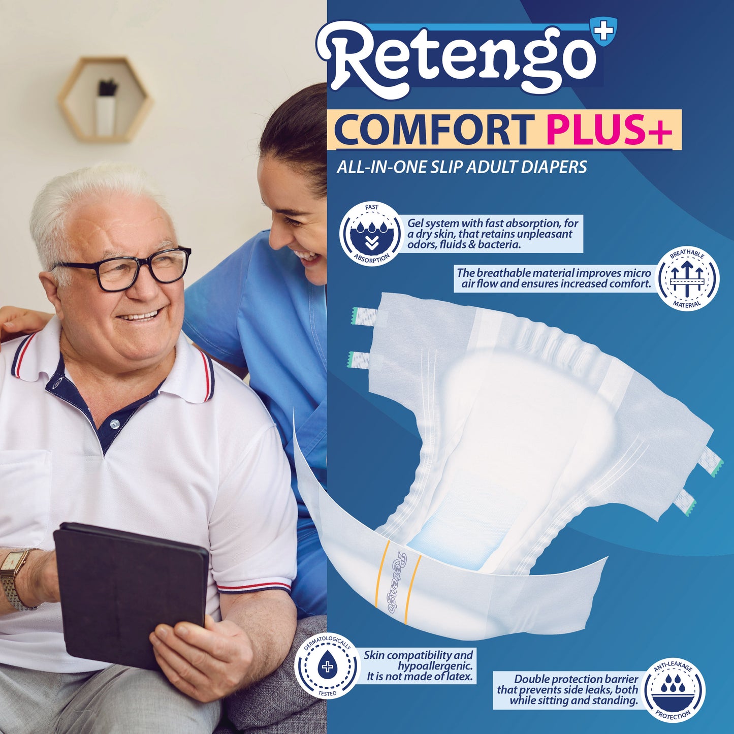 Pañales para Adultos RETENGO Talla L – Paquete de 10 Unidades