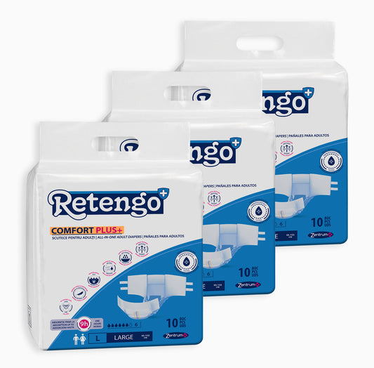 Pañales para adultos Retengo, talla L, 3 paquetes de 10 unidades