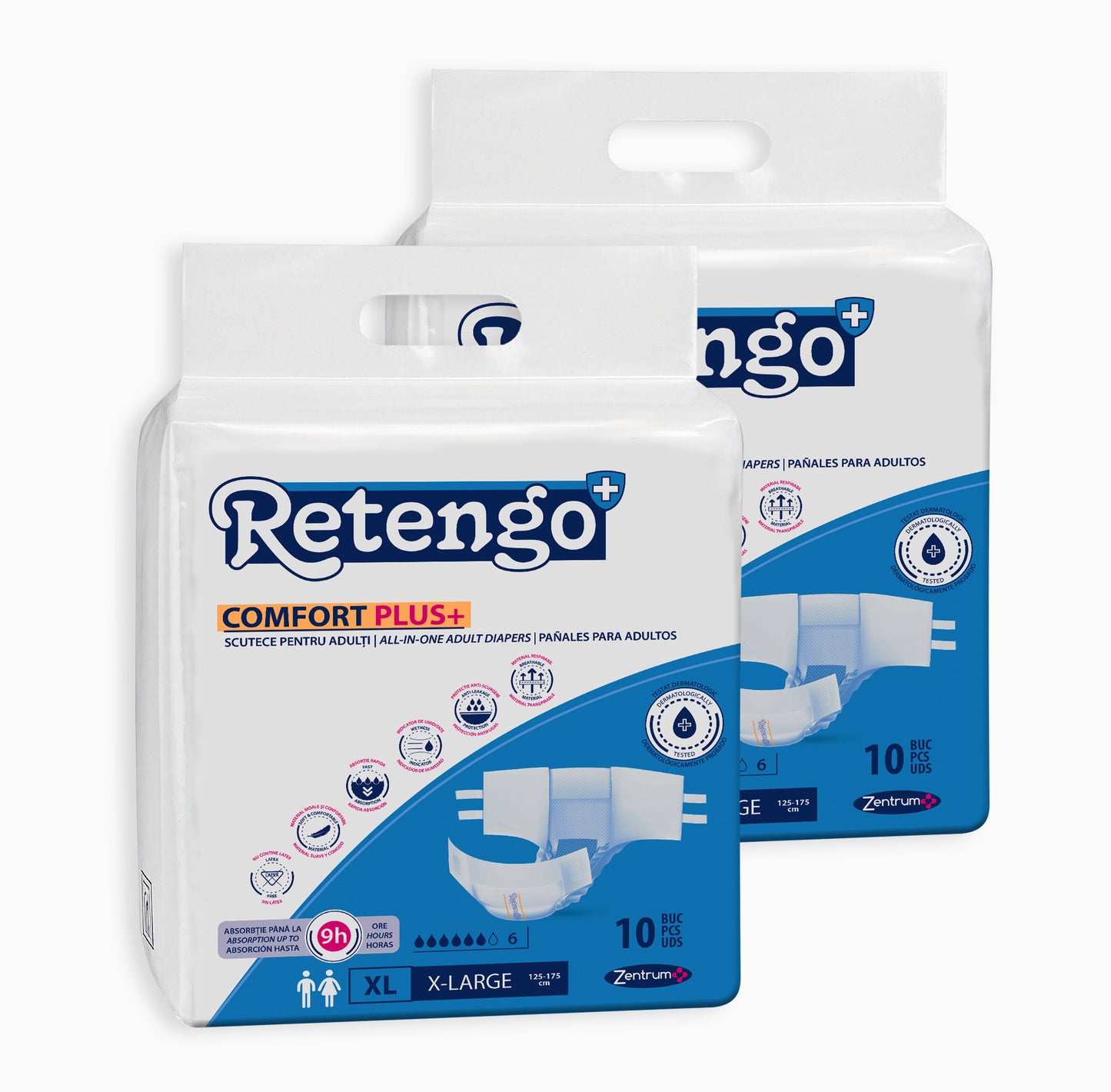 Pañales para Adultos Retengo Comfort Plus Talla XL – 20 Unidades (2 Paquetes x 10)