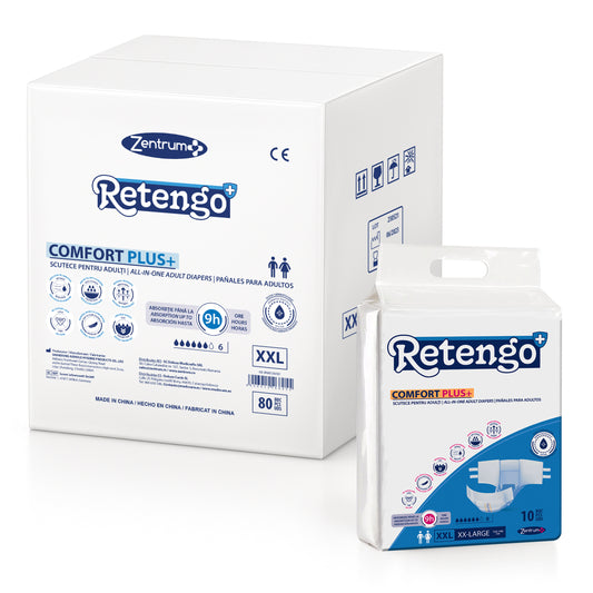 Pañales para adultos RETENGO Comfort Plus, talla XXL, 80 unidades