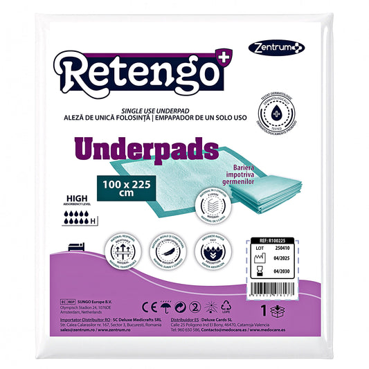 Empapador desechable Retengo 100x225 cm, 10 uds