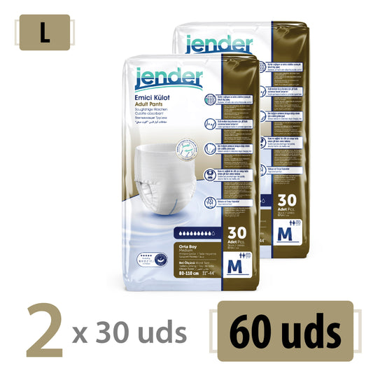 Pañales Braguita Jender Talla M - 2x30 Unidades (60 uds)