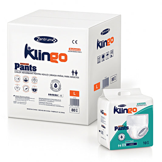 Bragapañales Klingo talla L, talla 44-48, cintura 84-100 cm, pack económico 80 uds