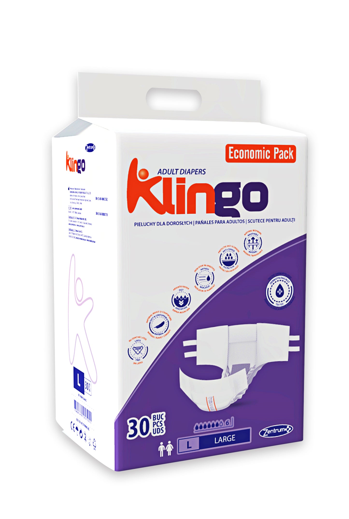 Pañales para Adultos KlinGo Talla L – 30 Unidades