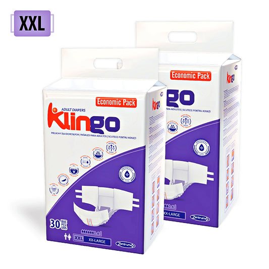 Pañales para adultos Klingo XXL (2 paquetes de 30 unidades)