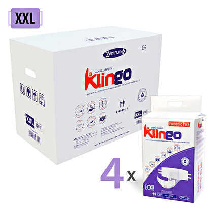 Pañales Klingo XXL para adultos, 120 unidades (4 x 30) – Paquete económico